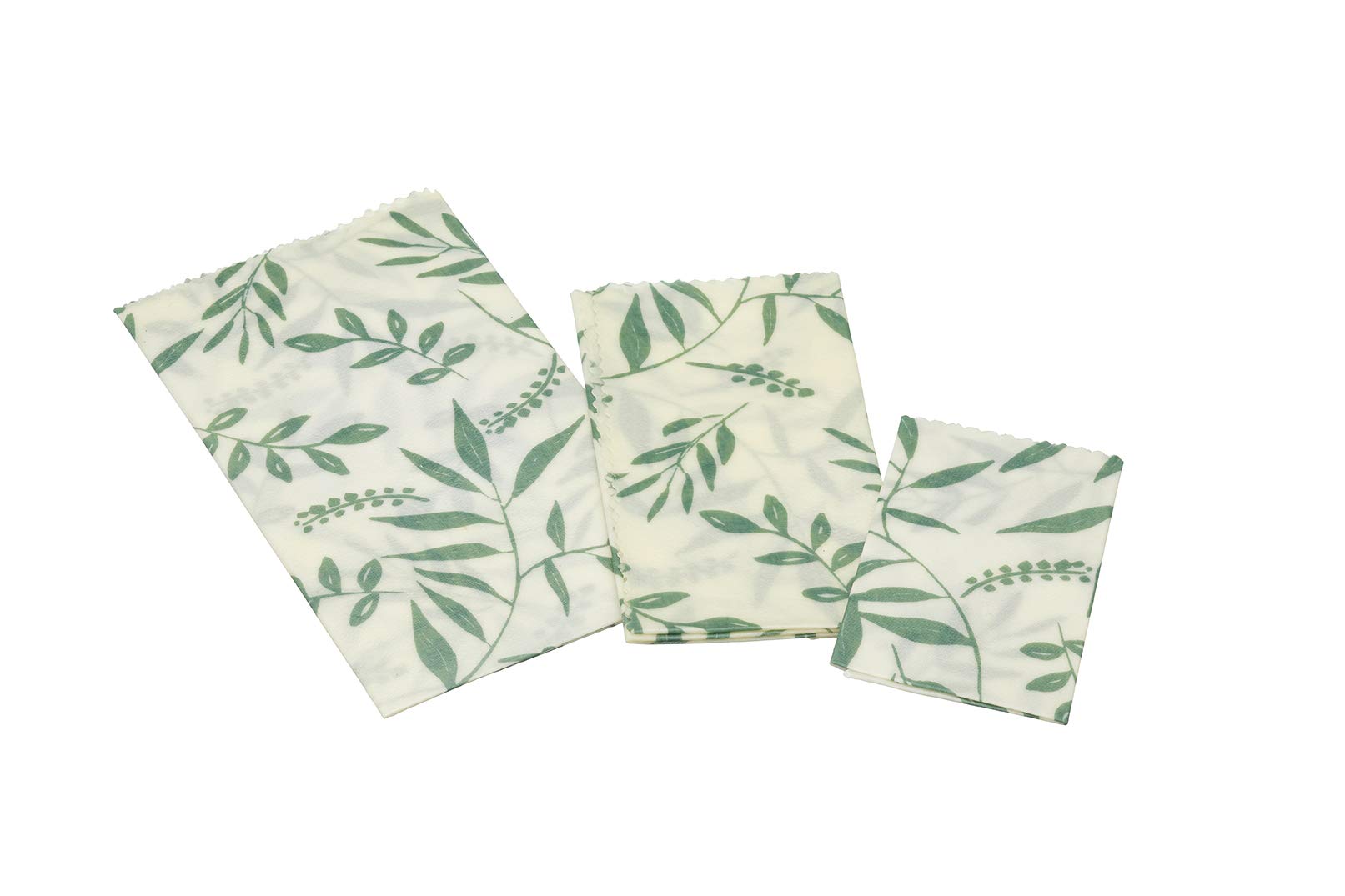 B&Q -  Set Of 3 Reusable Vegan Food Wrap SheetsOrganic Cotton Cling Film Alternative