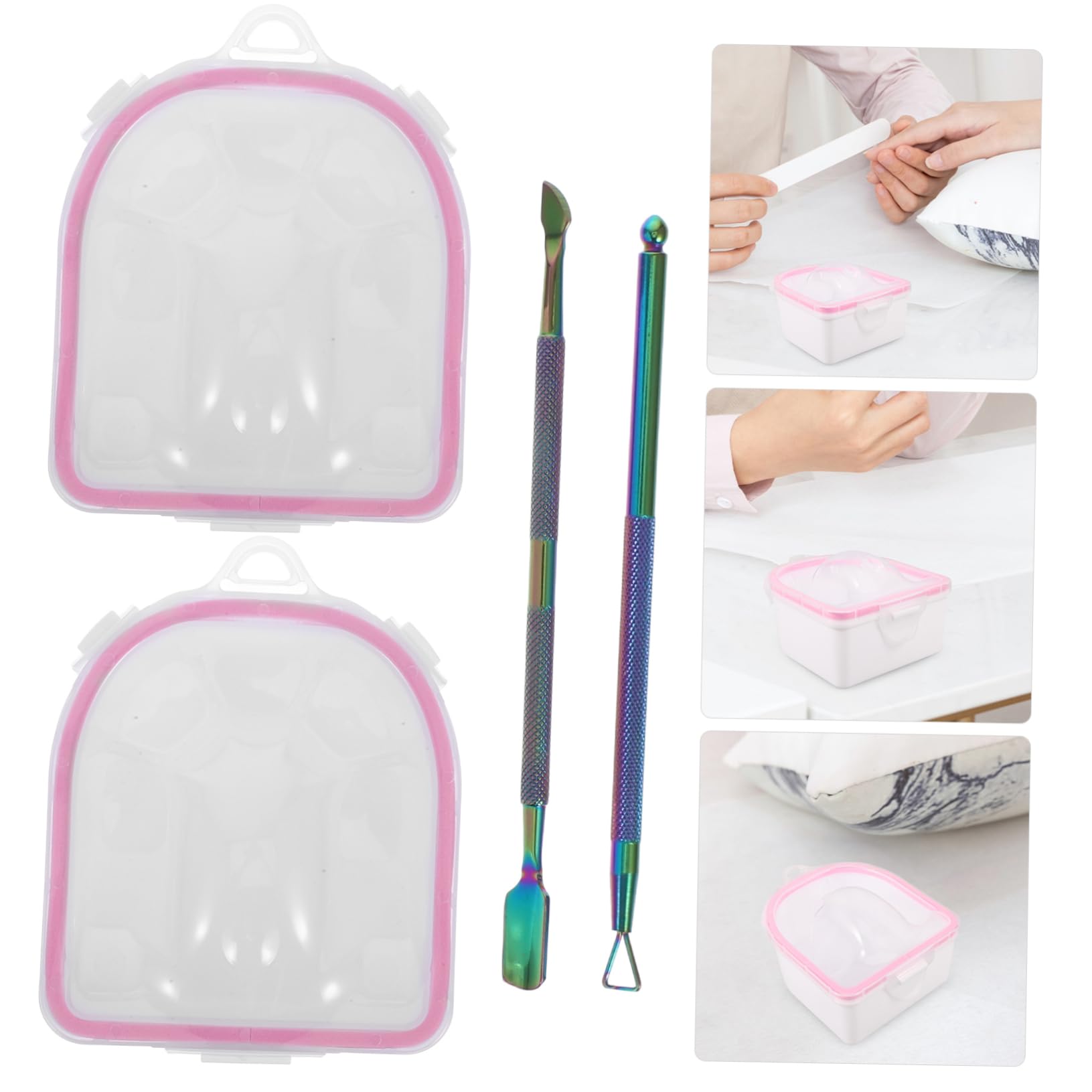 minkissy 4sätze Manikürebowl Set Für Handpflege Teiliges Maniküre-waschschüssel-set Mit Werkzeugen Zur Nagelpflege Für Professionelle Salons Oder Heimgebrauch