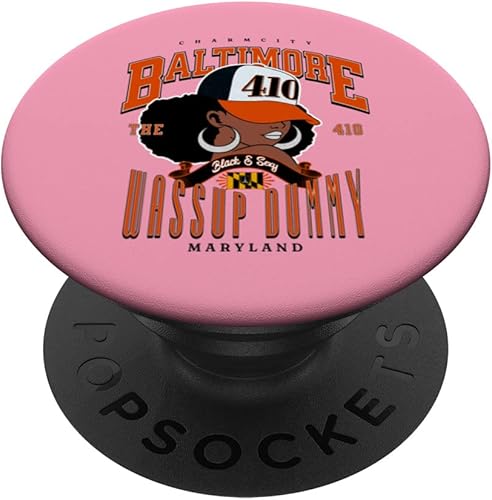 410 Código de área Baltimore Maryland Flag Blaq Girl Bmore Pride PopSockets estándar PopGrip disponible en Yaxa Colombia