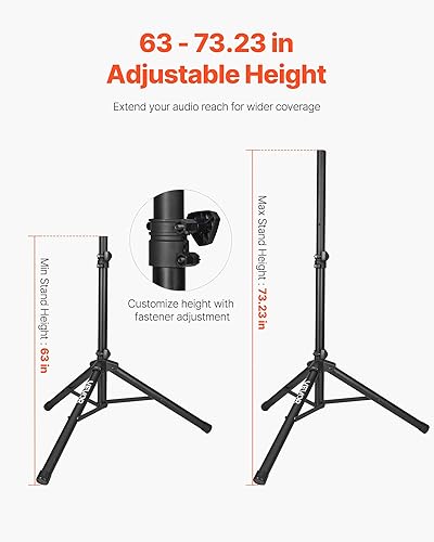 Miniatura 5 de VEVOR Sistema PA portátil, alimentado por 2000 W (PMPO), sistema de sonido con mezclador de 3 canales, altavoces duales, Bluetooth inalámbrico,