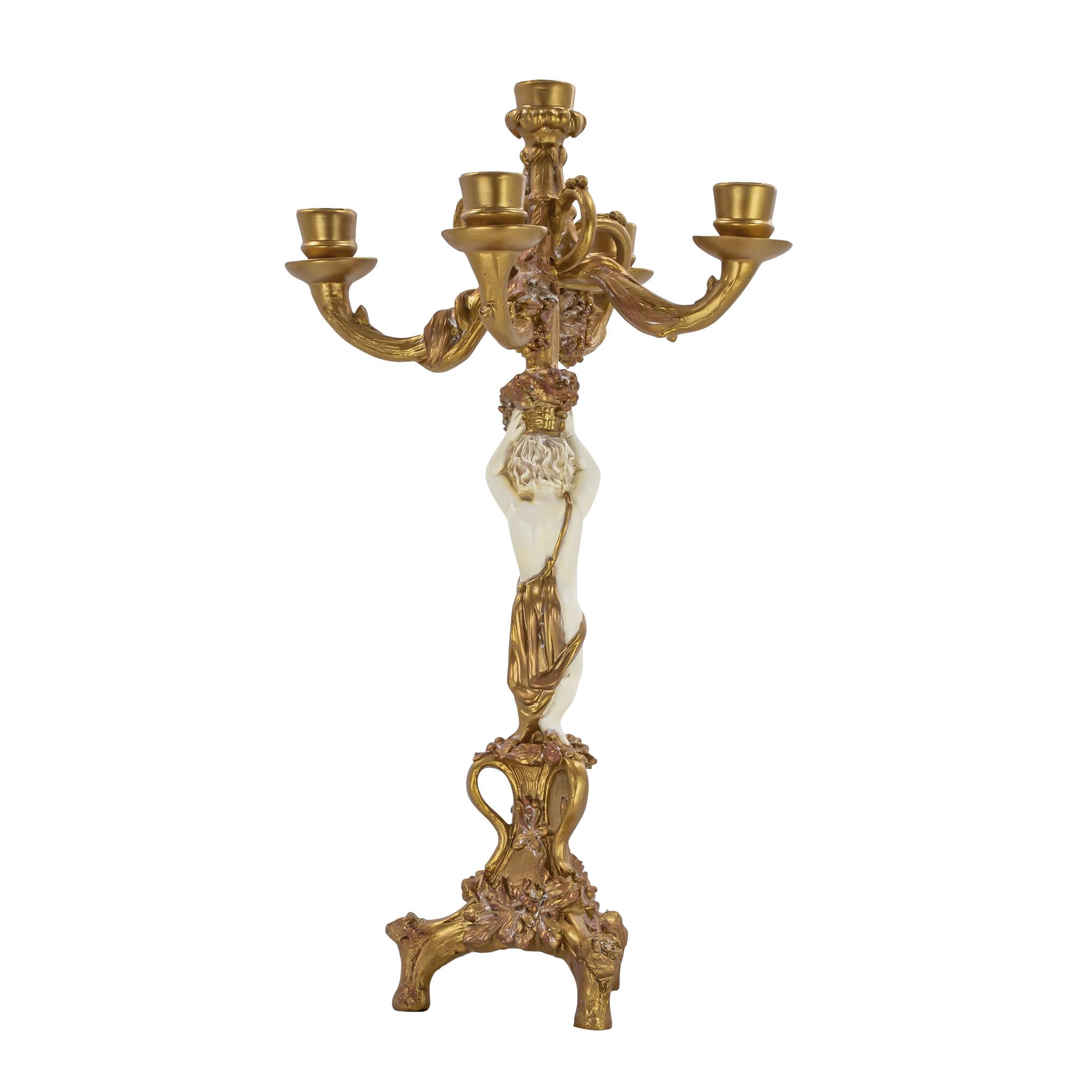 Design Toscano Candélabre la récolte du chérubin (jeu de 2)