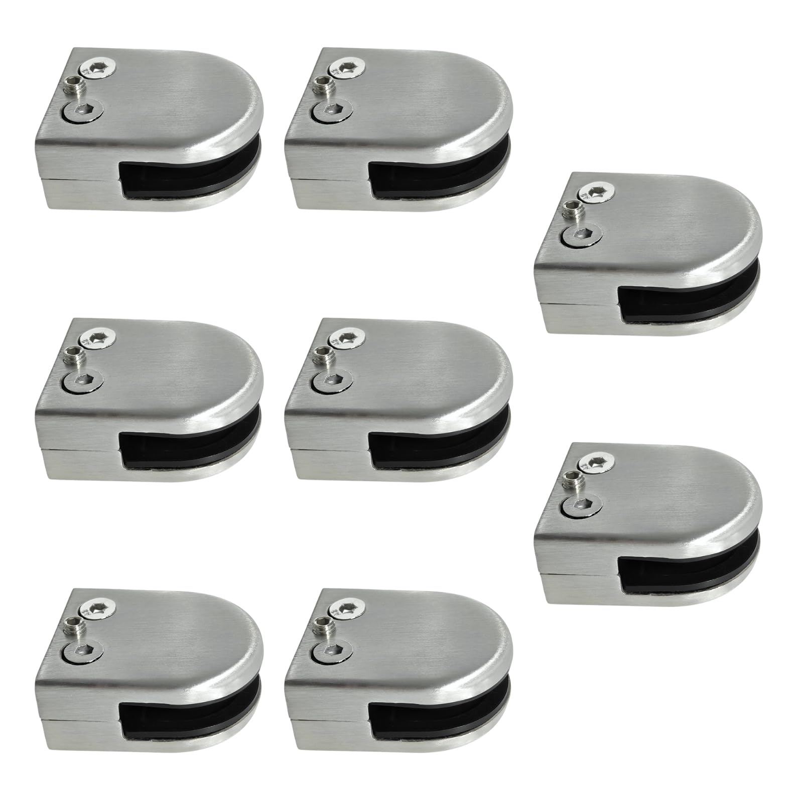 Abrazaderas de Vidrio de Acero Inoxidable 304 Abrazadera de Clip de Cristal Soporte de Vidrio Ajustable Abrazaderas de Acero Inoxidable para Sujetar Barandilla Escalera Baño Para 8-10mm Cristal
