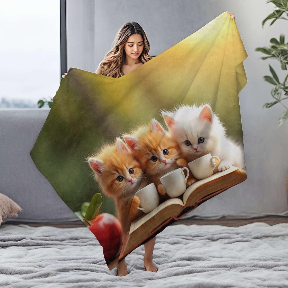 Couverture douce en flanelle supérieure motif artistique 125 x 150 cm