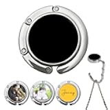 EXYLANOR Customized Bag Hook for Table Personalized Handbag Hangers Design Your Own with Image Logo Name Custom Purse Hooks Foldable Gift for Women Friend, 1 PC, Blank Black