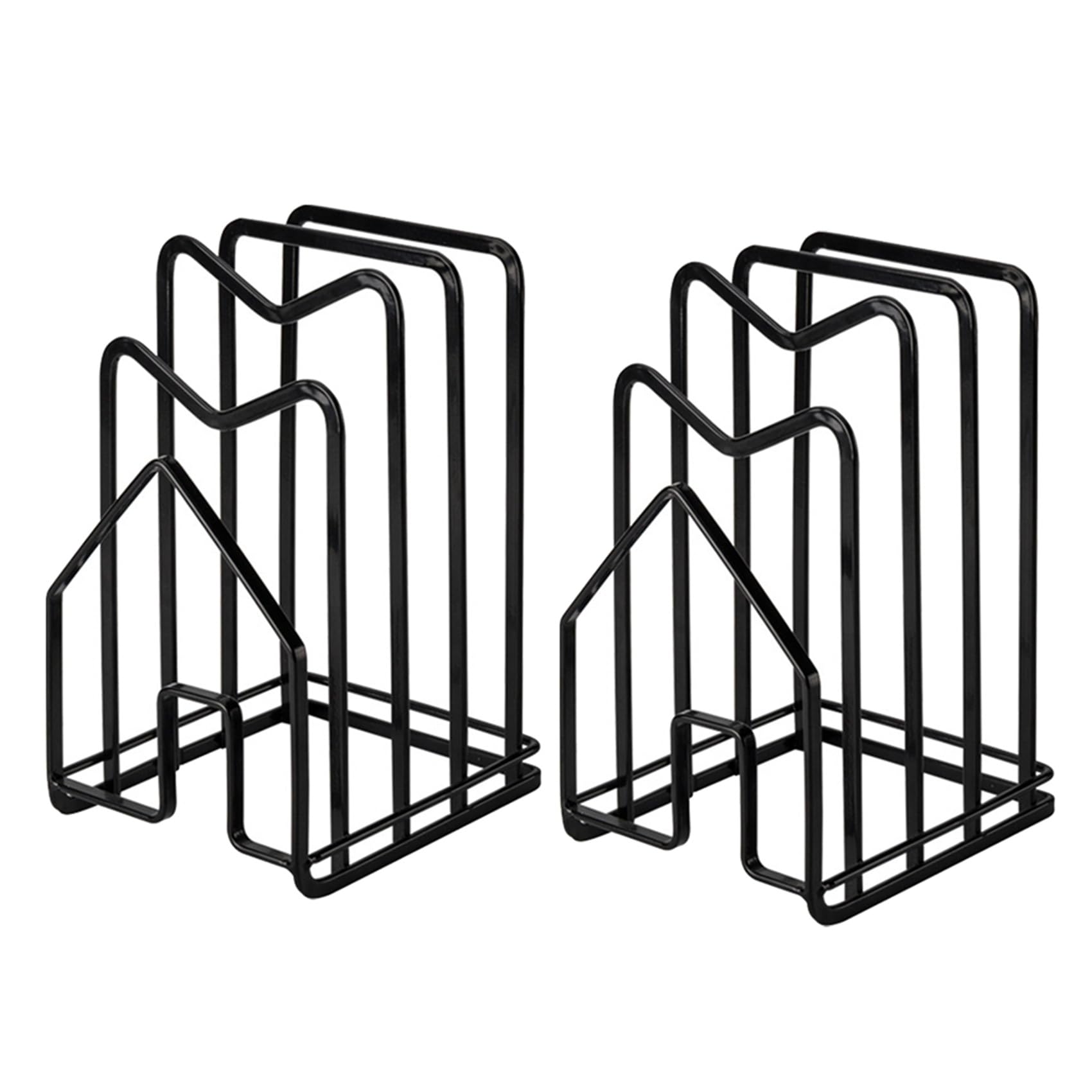 Hndhbfgrt 2X Chopping Board Organizer Stand Holder Cutting Board Rack Kitchen Countertop Pots Pan Lids Rack Organizer Flat Steel