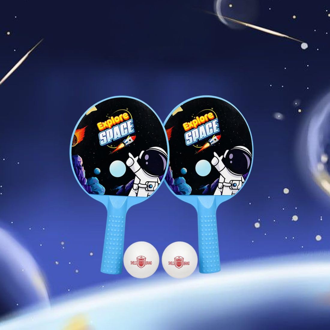 My First Table Tennis Set for Kids|Tabletop Ping Pong Trainer with 2 Bats, 2 Balls & Net |High-Speed Indoor Sports Toy for Hand-Eye Coordination & Active Play for Boys & Girls Ages 3+-image-36