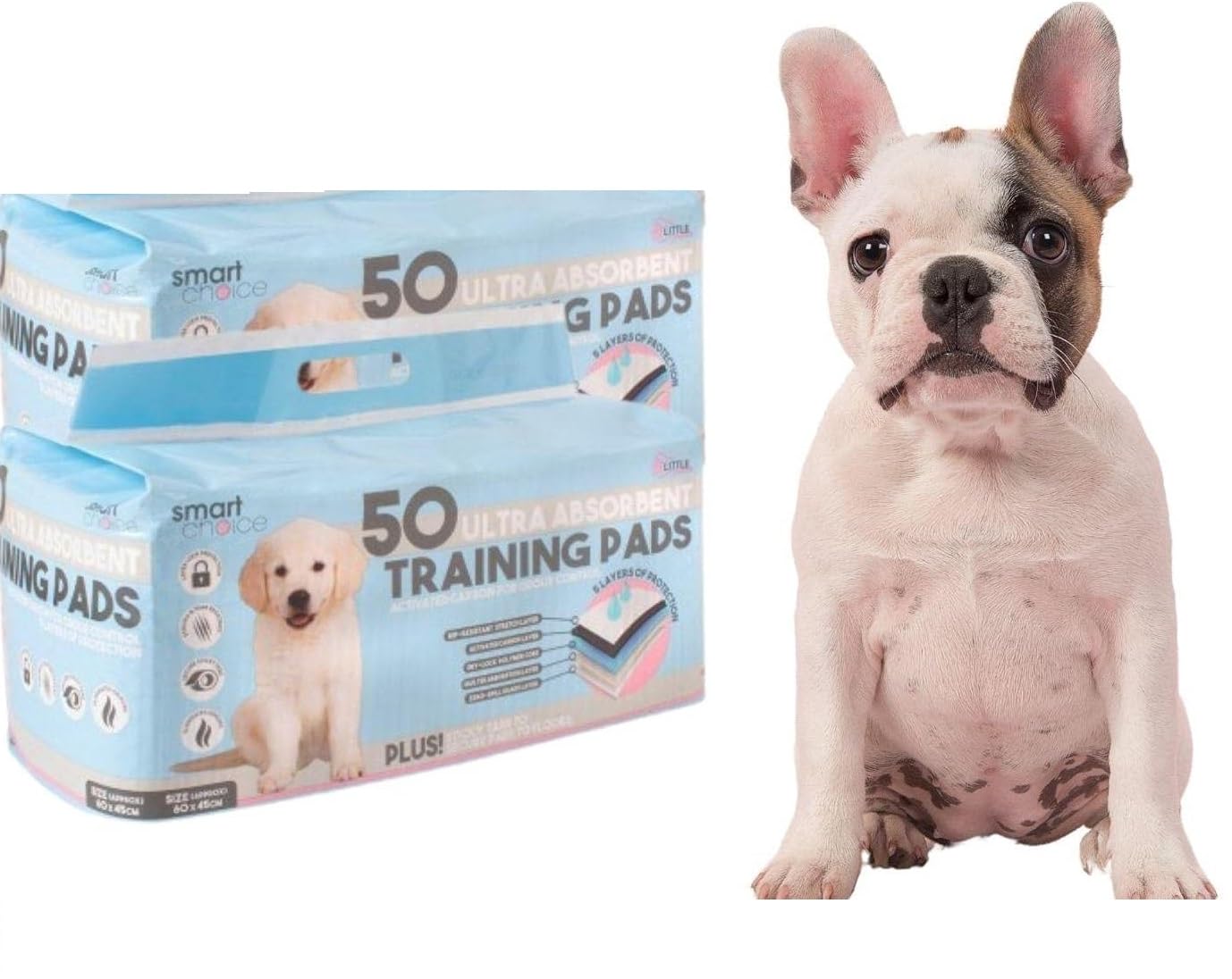 100Pk Puppy Training Pads Ultra Absorbent Strong Sticky Tabs Non-Slip Dog Potty Practice - Pet Training Puppy Pads - Leak-proof Anti Slip Pee Mats