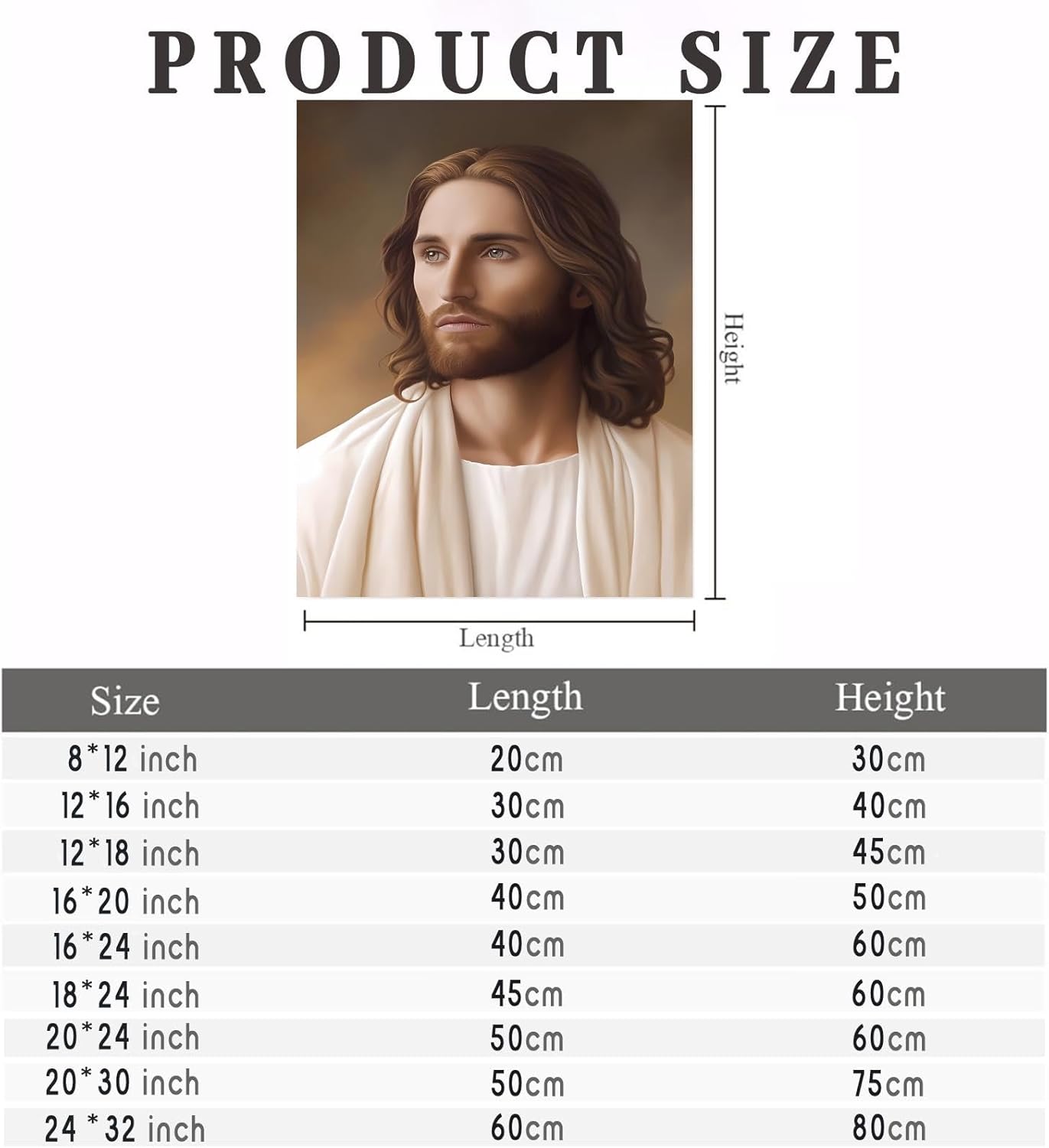 POEOIEX Jesus Christianity Diamond Painting Kits DIY 5D Crystal Full Round Diamond Painting, Handmade Art for Living Room Home Wall Decor Birthday Gift 12x18 Inch
