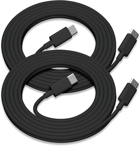 2 Pack Type C to Type C PD Cable 1.8 Meter 5.0A Super Fast Charging Black