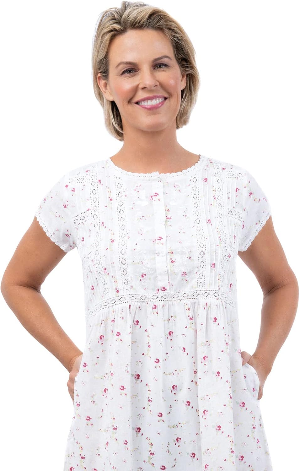 The 1 for U Victorian Nightgown - Women Nightgown, Daphne 100% Cotton Gown - Image 4