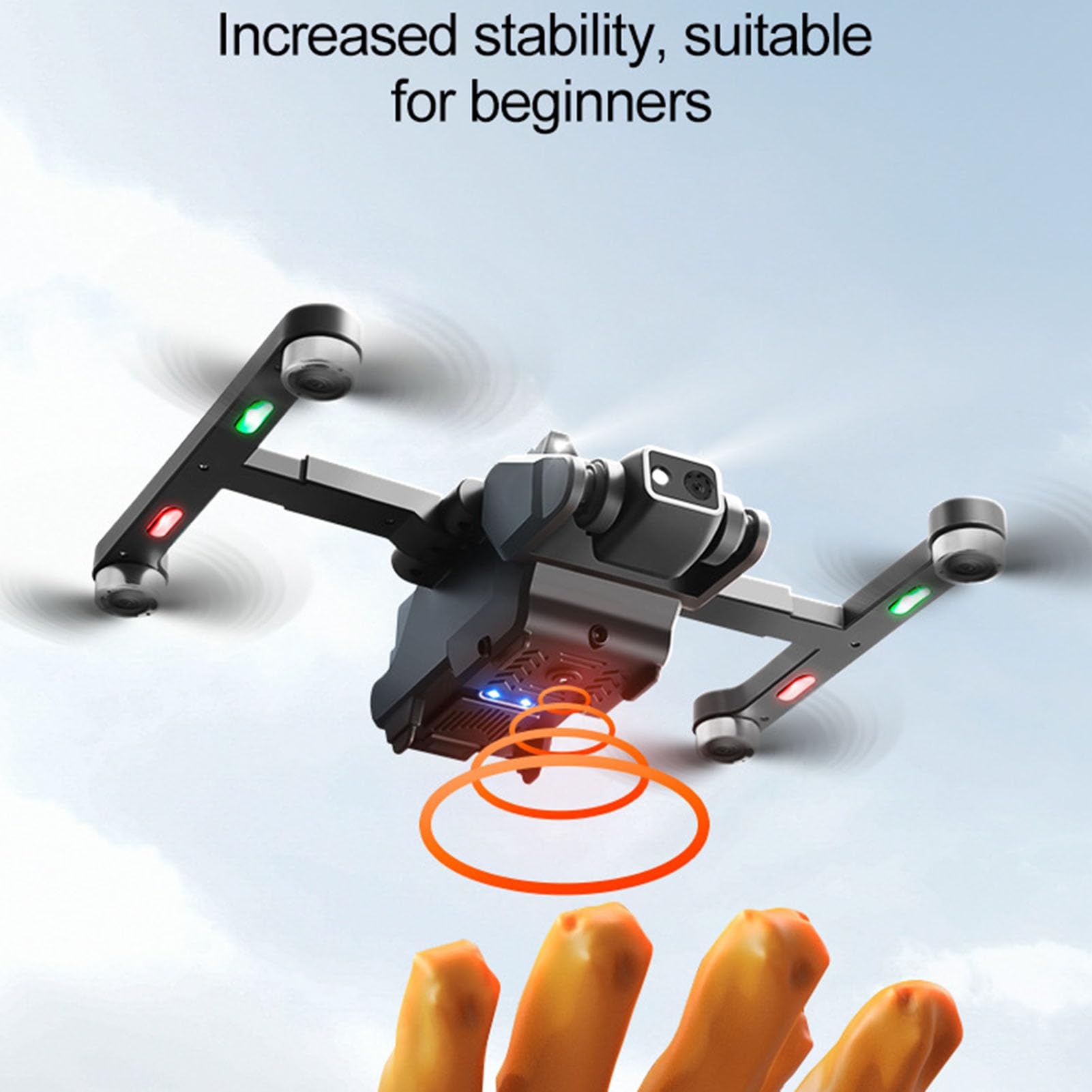 Cuifati Pinsel ohne Motordrohne mit Kamera für Erwachsene, WLAN 5G Transfer Smart FPV Quadcopter mit GPS -Locationssystem, Intelligente Hindernisvermeidung, Einfach für (Doppelbatterie)