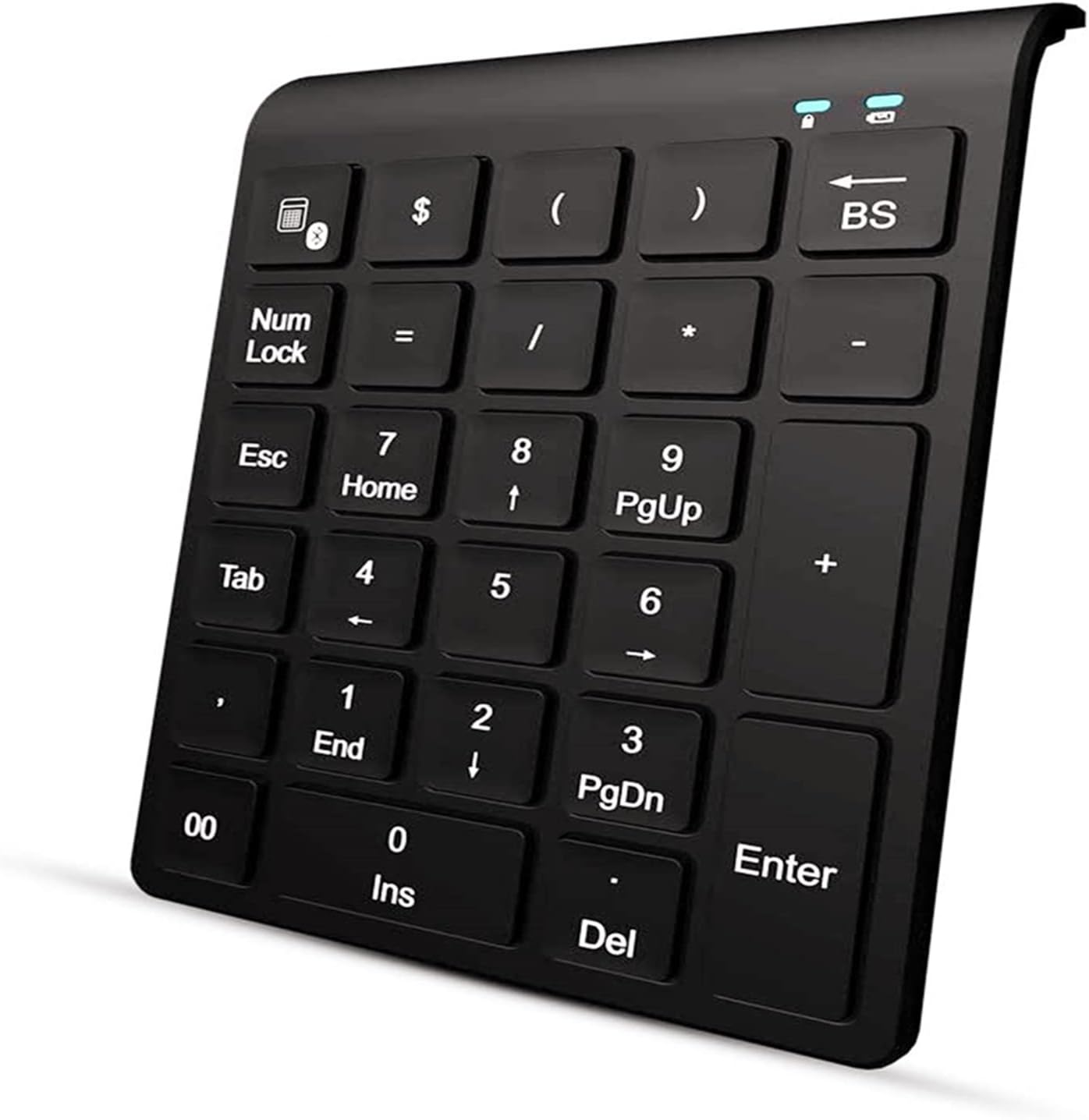Bluetooth Number Pad, Portable Wireless Bluetooth 27-Key Multi-Function Numeric Keyboard Extensions for Financial Accounting Data Entry for Smartphones, Tablets, Laptop, iOS System Windows and More
