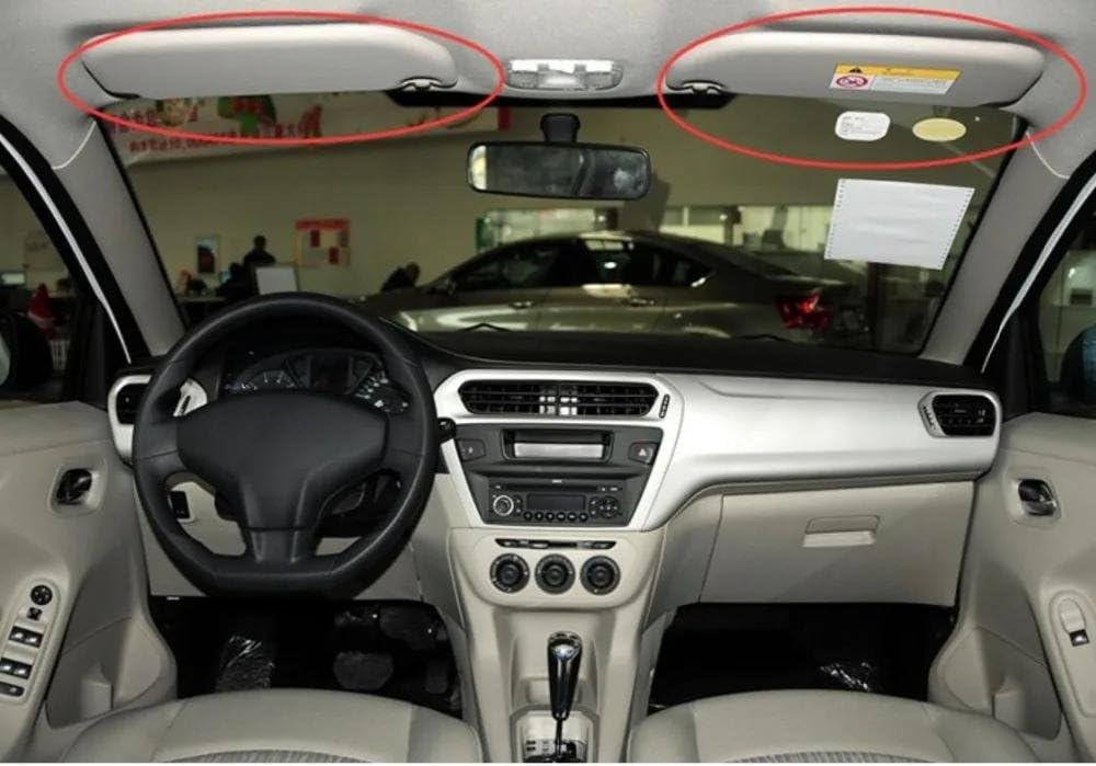 Coche Sun Shade Visera Interior con Espejo, Conjunto de Visera Frontal para Peugeot 301 para Citroen C2, C3 para Elysee 2014-2017 Parasol Ventana Coche(Right Side)