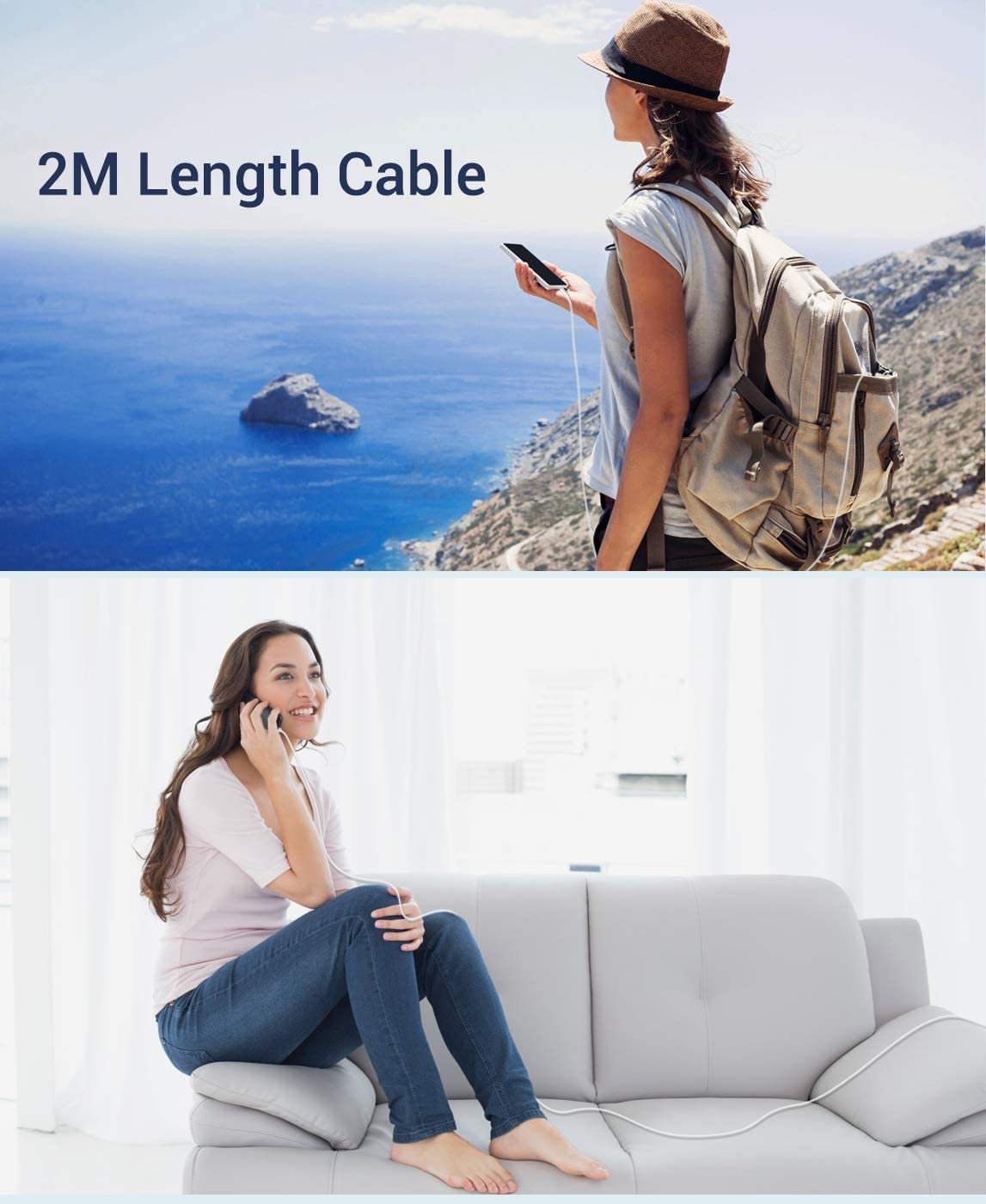 Quntis 40W 2M Cavo USB Type-C Ricarica Rapida, 5A Cavo Huawei Supercharge per Huawei P40/ P30/ P20 Pro/Mate 30/20 Lite, QC 3.0 Cavo Samsung Tipo C per Galaxy, Cavetto Xiaomi, Sony, OnePlus