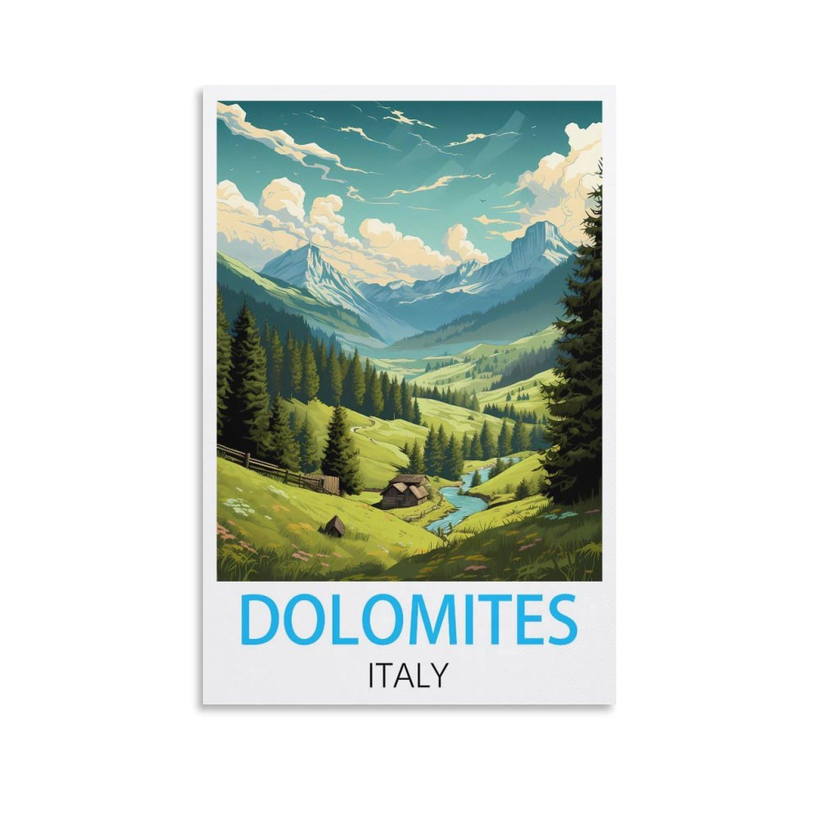 Vintage Metal Tin Signs,Dolomites Italys,Vintage Tin Sign Metal Retro Art Wall Poster for Home Club Garden Decor 30x30cm