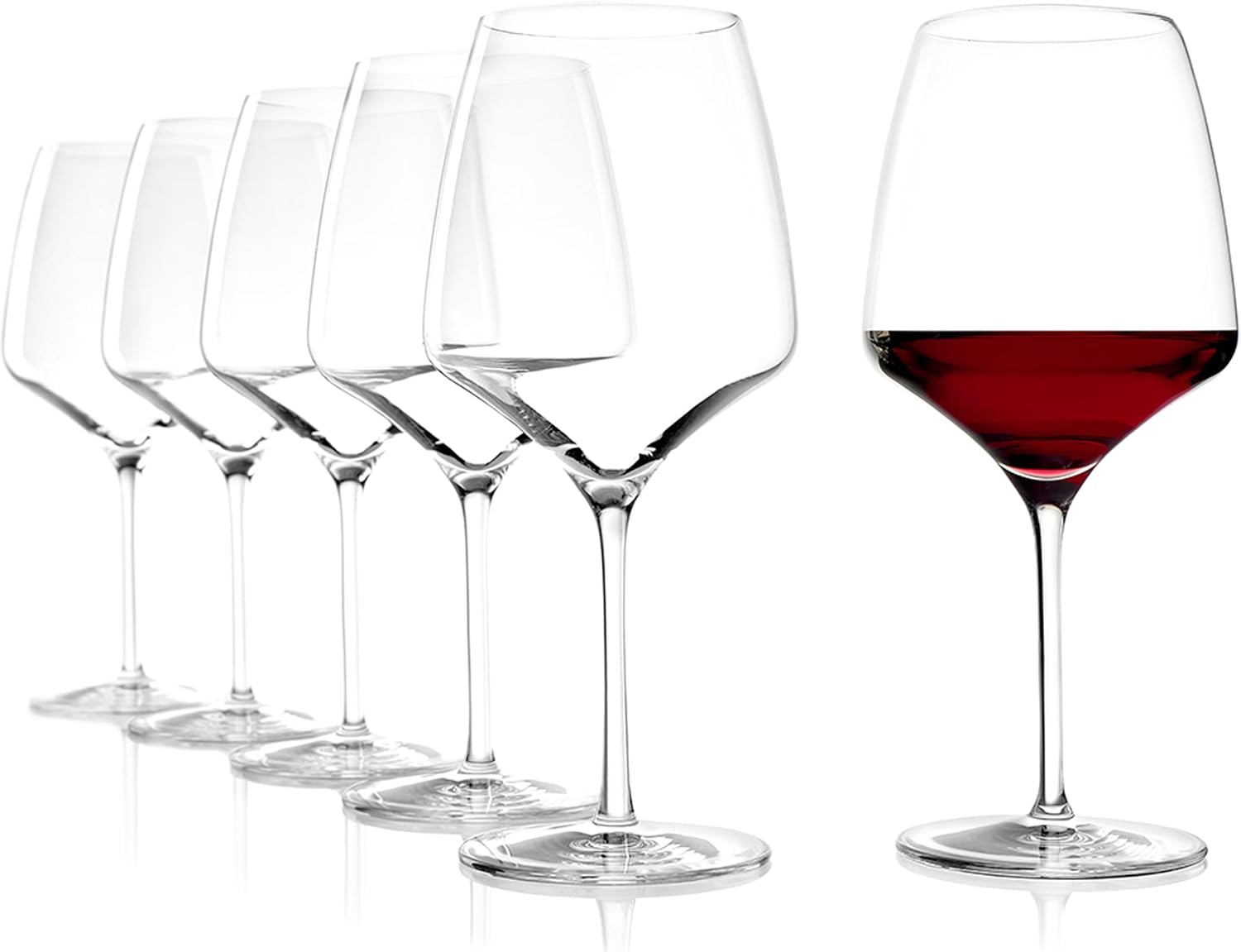 Stölzle Lausitz Burgundy Glasses Experience Set of 6, 23.5 oz – Thin Crystal Red Wine Glasses Ideal for Burgundy – Elegant Burgundy Goblets for Maximum Aroma – Dishwasher- & Shock-Resistant