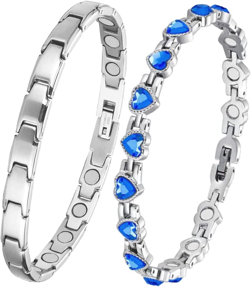 Vicmag 2PCS Titanium Steel Bracelets for Women with Ultra Strength Neat and