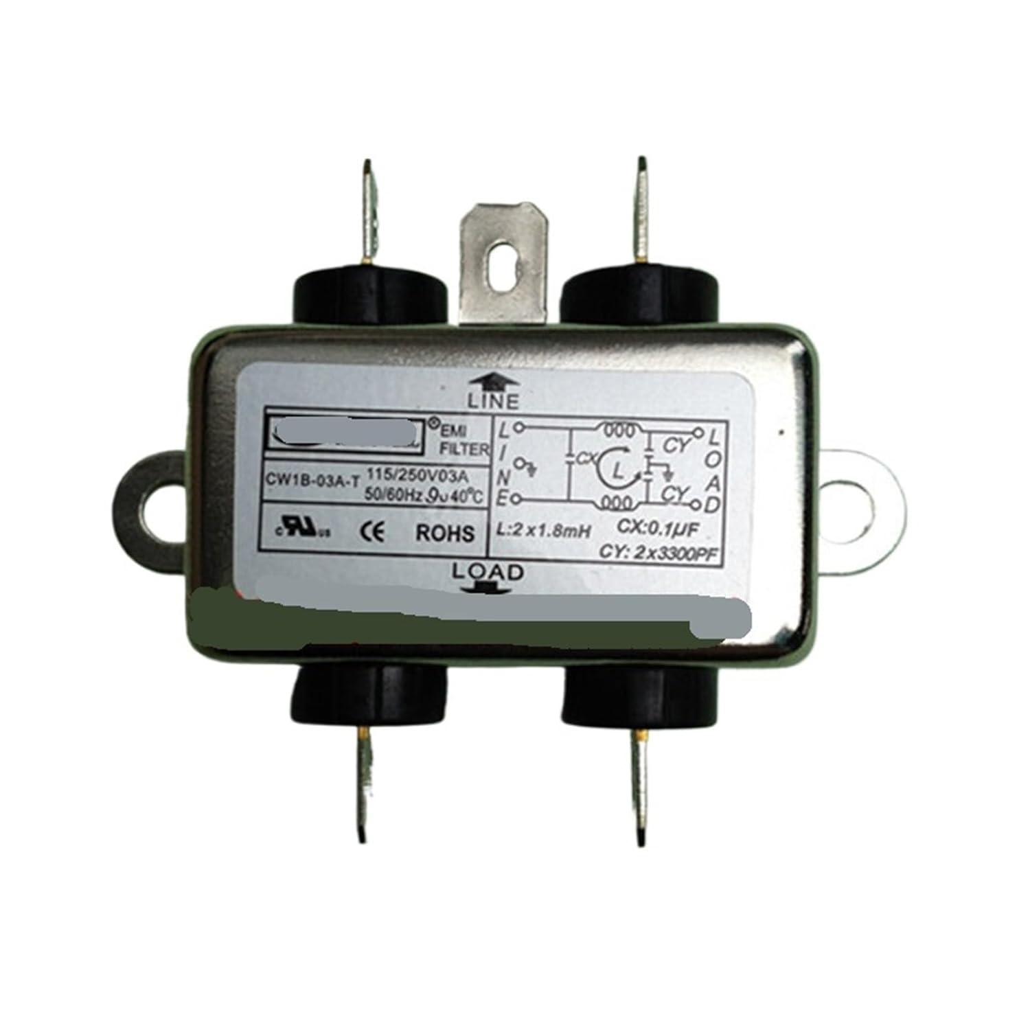 Power Filter CW1B-10A-T Single-Phase AC 110-250V(6A)