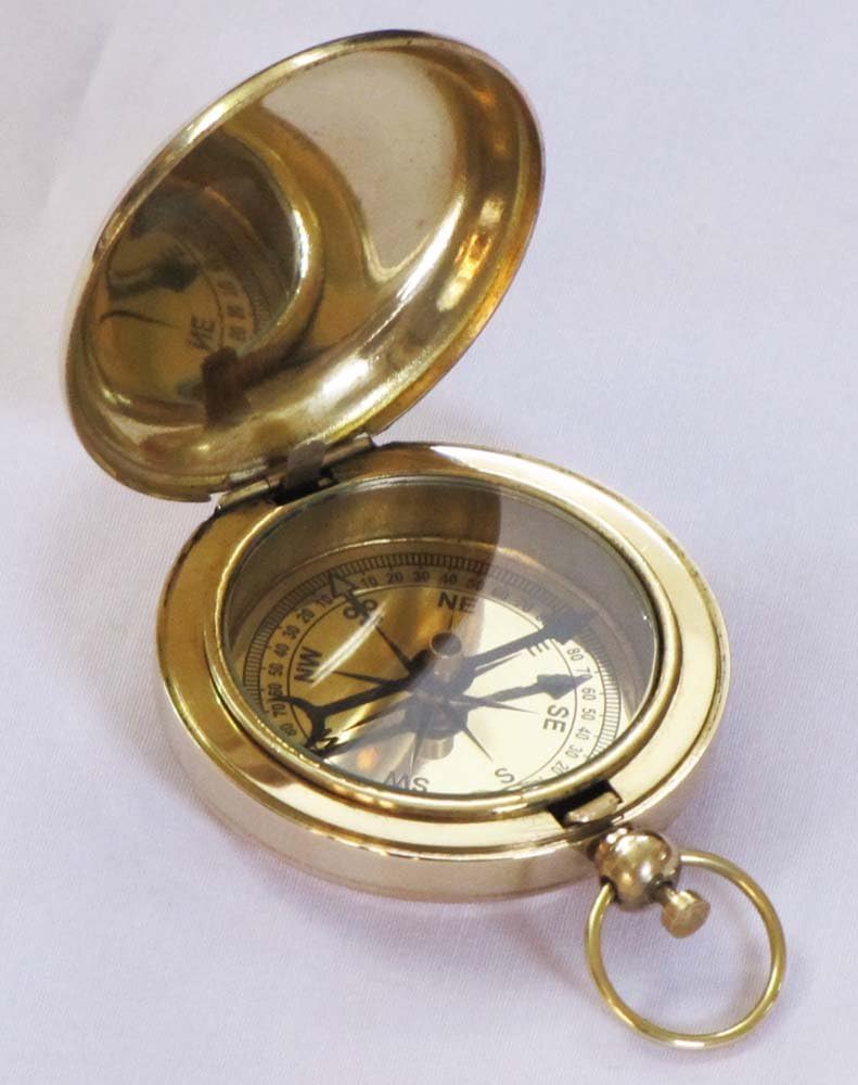 Tanishka Exports Shiv Shakti Enterprises Maritime Collectible Marine Brass Compass Nautical Decorative Directional Compass