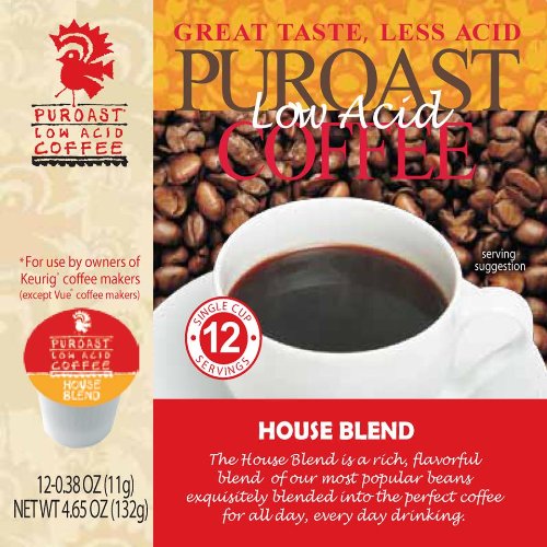 Puroast Low Acid Coffee Single-Serve Pods, Premium House Blend, High Antioxidant, Compatible With Keurig 2.0 Coffee Makers (12 Count) #TOP5