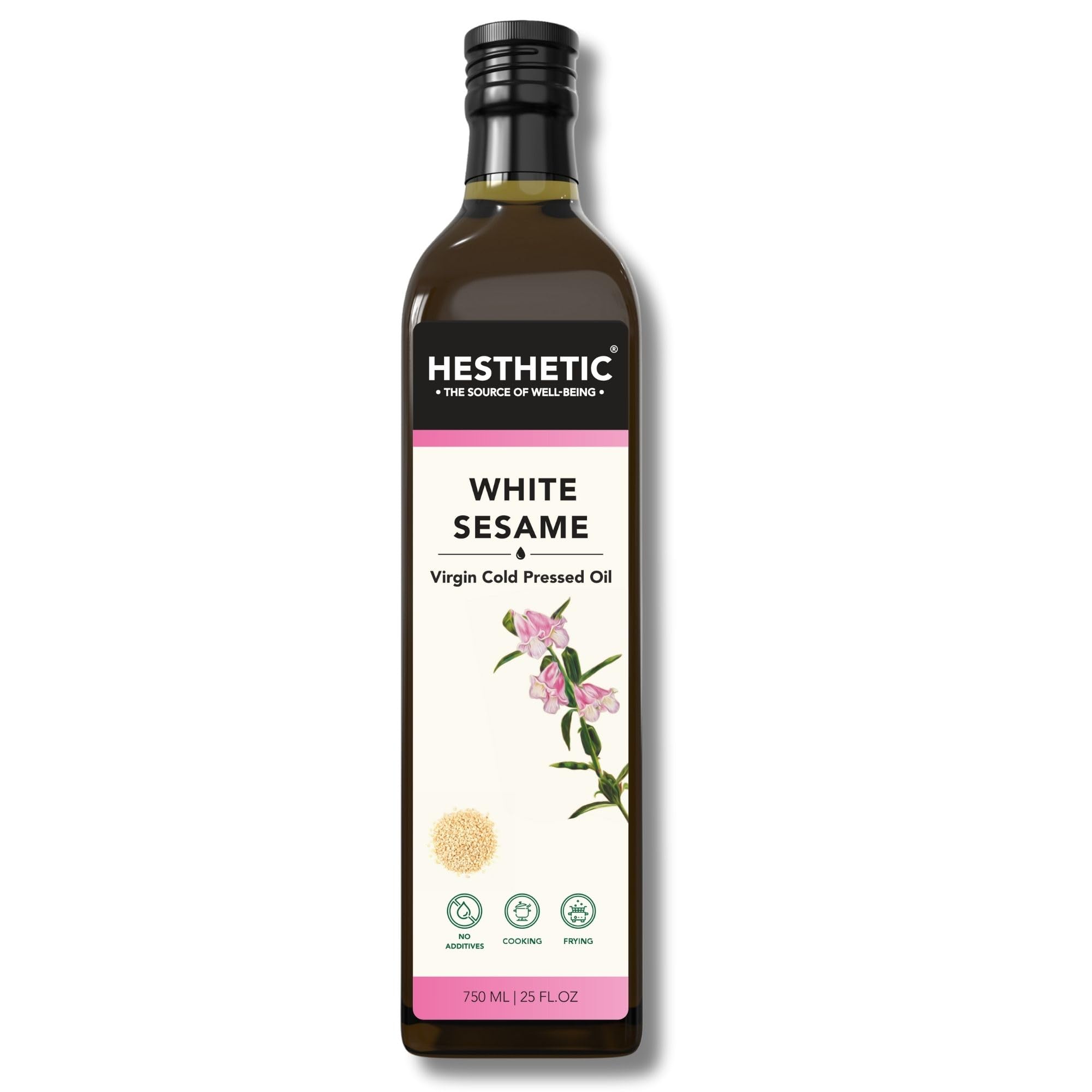Hesthetic - Edible Cold Pressed White Sesame Seed (Gingelly) Oil | 750ml | Til Ka Tel | Rich in Healthy Fats, Ideal for Cooking, Frying & Salad Dressings | 100% Pure & Natural | Food Grade Virgin Oil (B08W9MFR95) Amazon Price History, Amazon Price Tracker