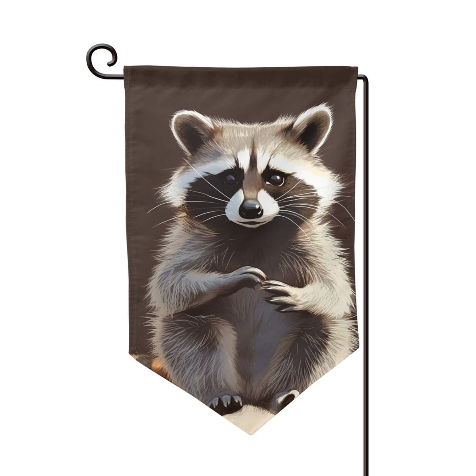 Gartenflagge 'Müll' Mit Waschbär – 30,5 X 45,7 Cm, Doppelseitig, Wetterfest Für Terrasse & Garten