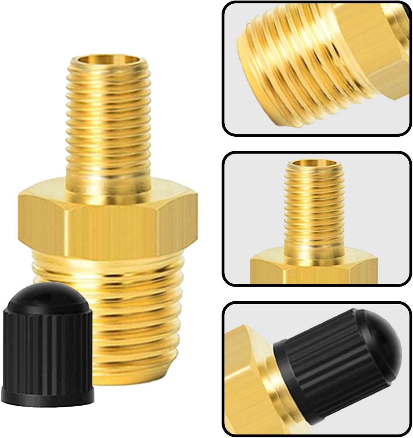 1 Pcs 1/4 Brass Air Inflator Adapter, Car Container Philippines | Ubuy