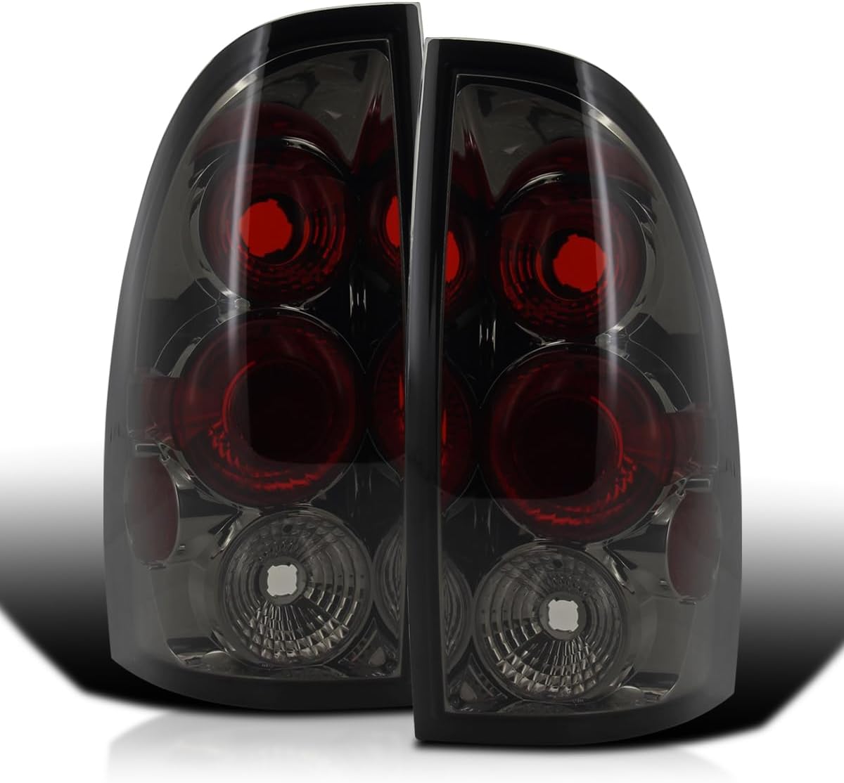 SPEC-D TUNING Smoke Lens Tail Lights Compatible with 2005-2008 Toyota Tacoma, Left + Right Pair Assembly