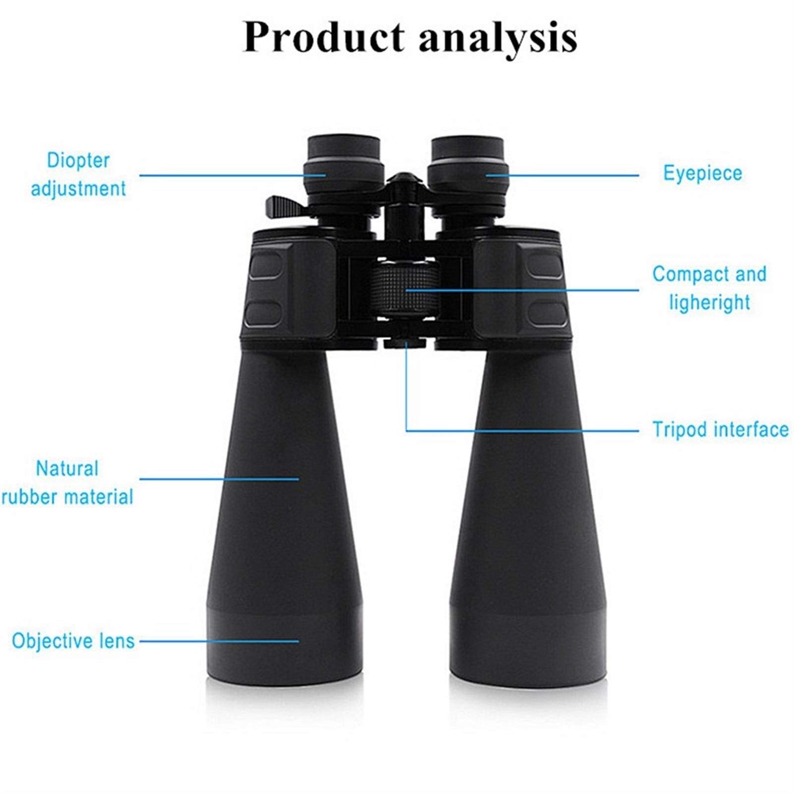 KKXXYQFC Jumelles pour Adultes Haute Puissance, Jumelles à Zoom 20-180X100, télescope Puissant, étanche, Grand Angle, Longue portée, Jumelles oculaires