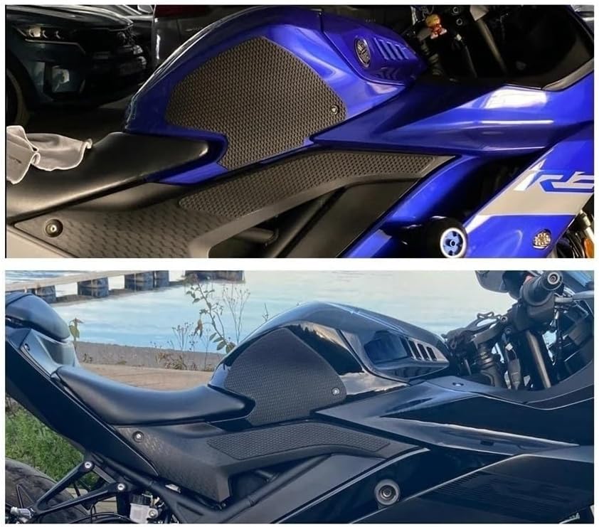 Tank Traction Pad Side Fuel Tank Pad Tank Pads Protector Stickers Decal Gas Knee Grip Traction Pad Tankpad for YZF R3 R25 YZFR3 2019-2023