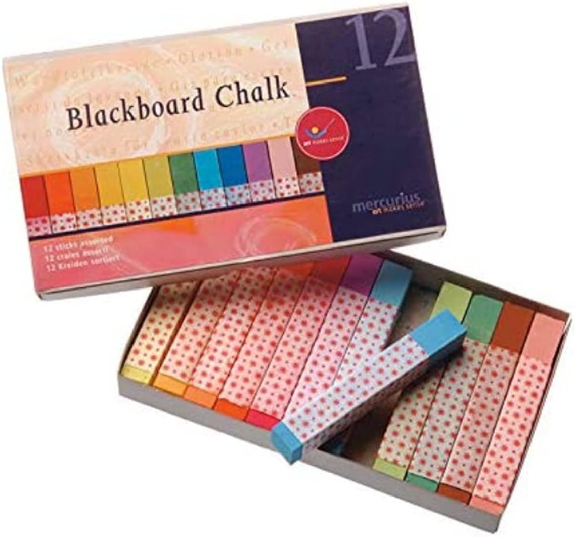 Mercurius Blackboard Pastel Chalk - 12 colours assorted