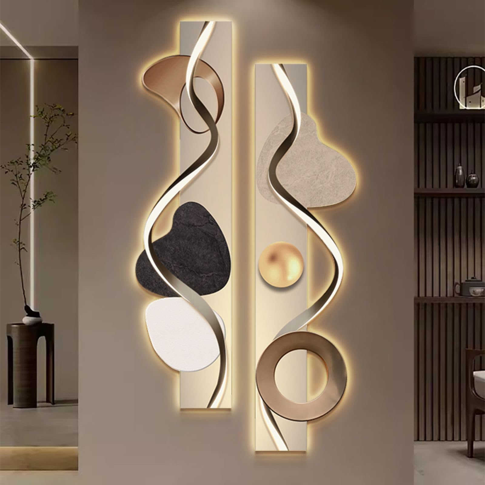 Amazon.com: homary LED Wall Art, Modern Abstract Geometric Dual Amazon.com: homary LED Wall Art, Modern Abstract Geometric Dual
