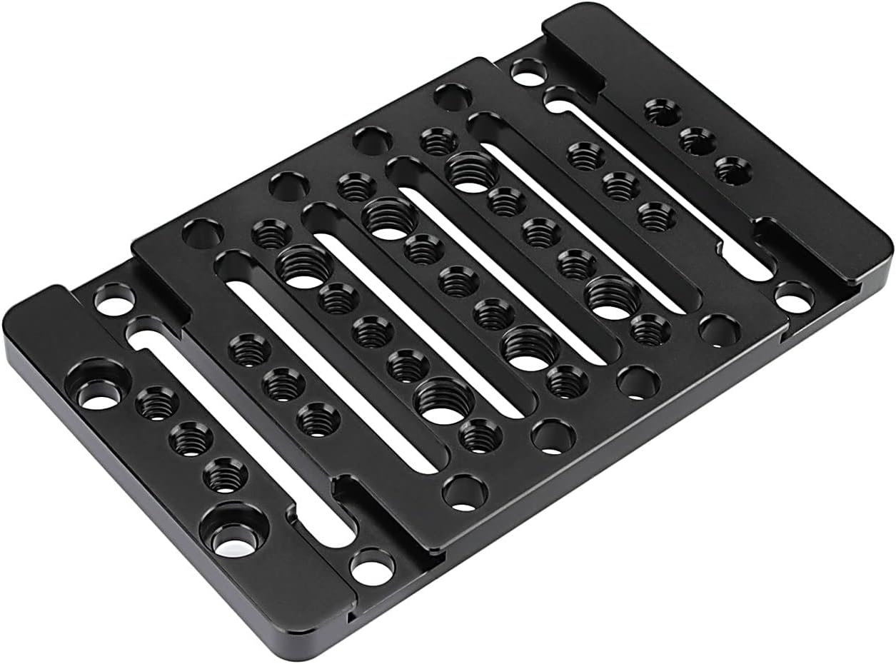 CAMVATE Multi-Purpose Extension Cheese Plate with Built-in Shoe Mounts for Camera Accessroy (Universal) - 2316