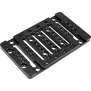 CAMVATE Multi-Purpose Extension Cheese Plate with Built-in Shoe Mounts for Camera Accessroy (Universal) - 2316