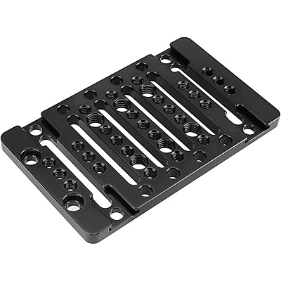 CAMVATE Multi-Purpose Extension Cheese Plate with Built-in Shoe Mounts for Camera Accessroy (Universal) - 2316