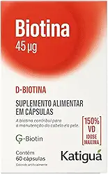 Biotina Dose Máxima 600mg - Vitamina B7 Original - Suplemento Cabelos e Unhas