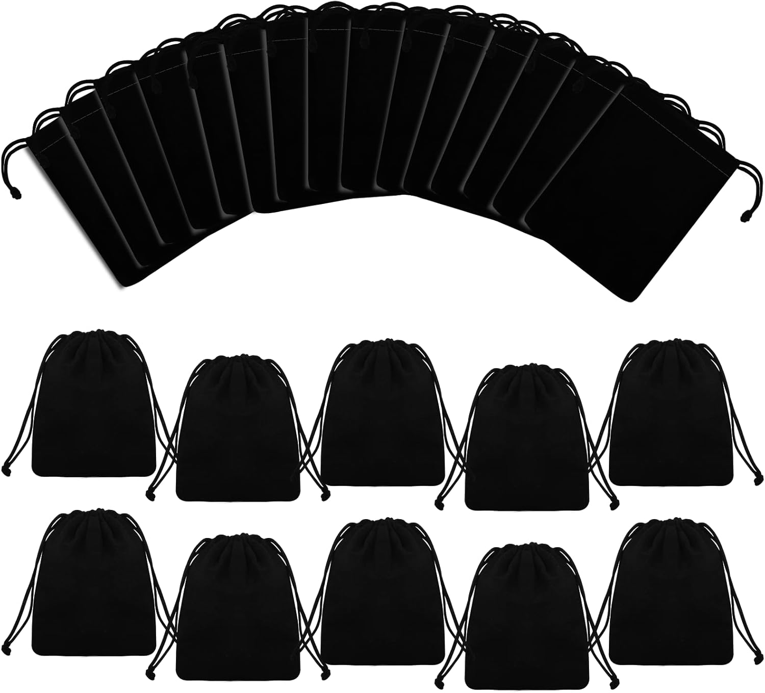 Jewellery Pouches, 25pcs Velvet Jewellery Bags, Small Gift Bags for