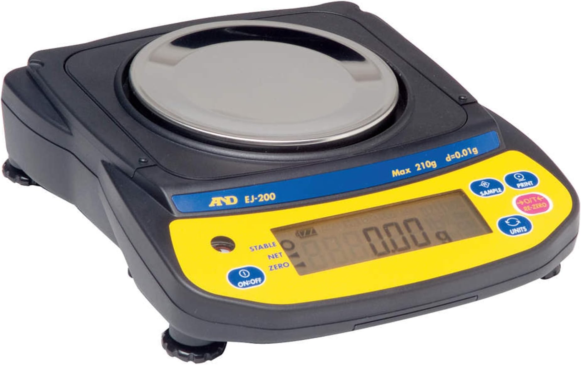 A&D EJ-200 Precision Lab Balance 200gx0.01g,pan size 4.3", Compact Portable Jewelry Scale,5 year warranty,New