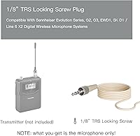 Vista 2 de J K Micrófono de condensador de solapa Lavalier Pro Beige MIC-J 050 compatible con transmisor inalámbrico Sennheiser