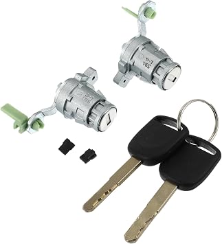 Door Lock Cylinder Kit with 2 Keys for Honda CR-V 2002-2006 for Honda Element 2003-2011 Front Left Driver Side Door Lock 72185-S9A-013 72185-S9A-003 72145-S9A-013 72145-S9A-003 Replacement