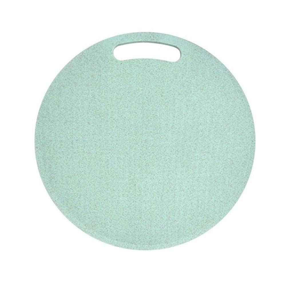 Tabla de cortar de paja de trigo para cocina, tabla de cortar multifunción, antideslizante, redonda, para el hogar (2)