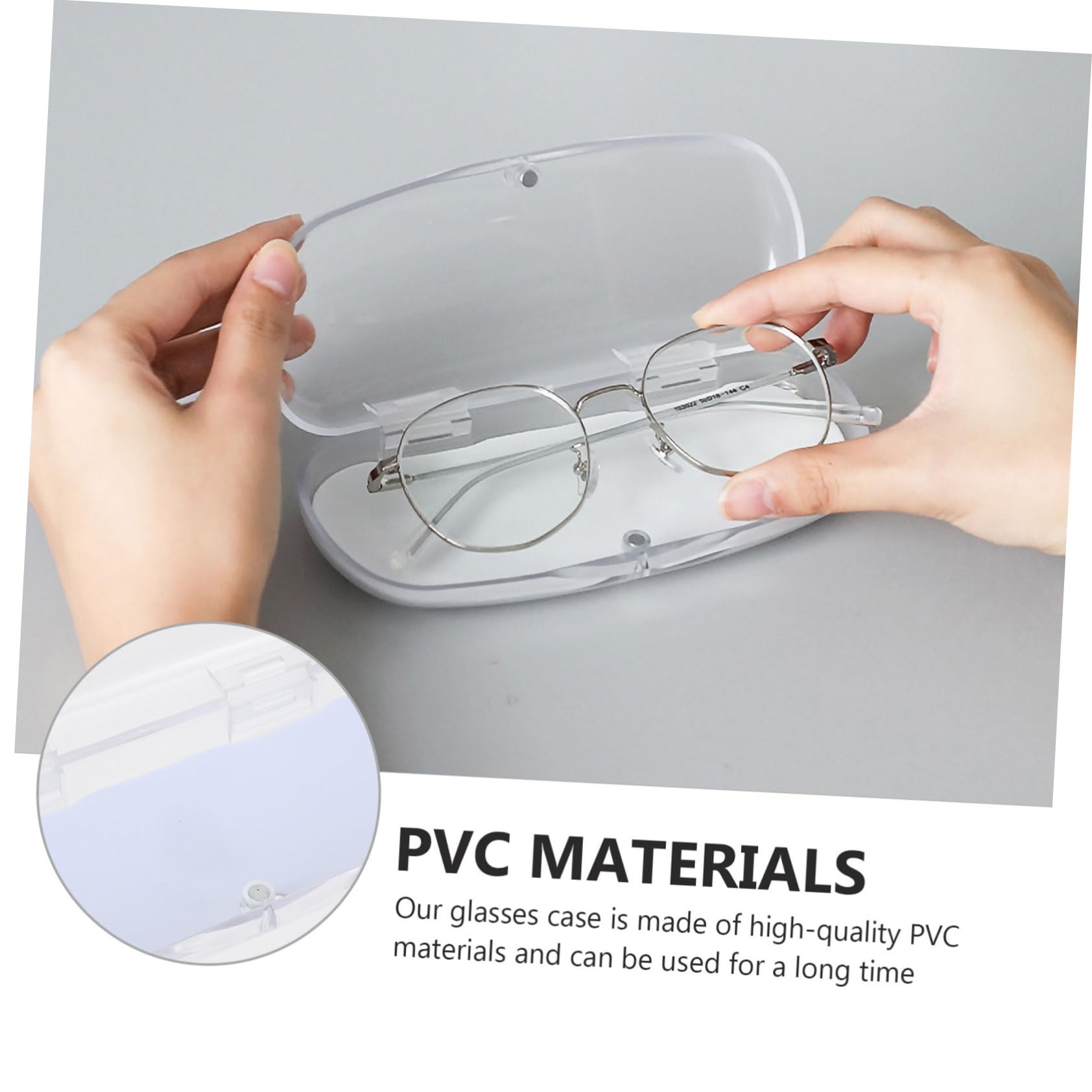 Homoyoyo 6piezas Estuche De Gafas Transparente Protector De Lentes Portátil y Resistente Para Gafas y Ópticas Almacenamiento y Seguro