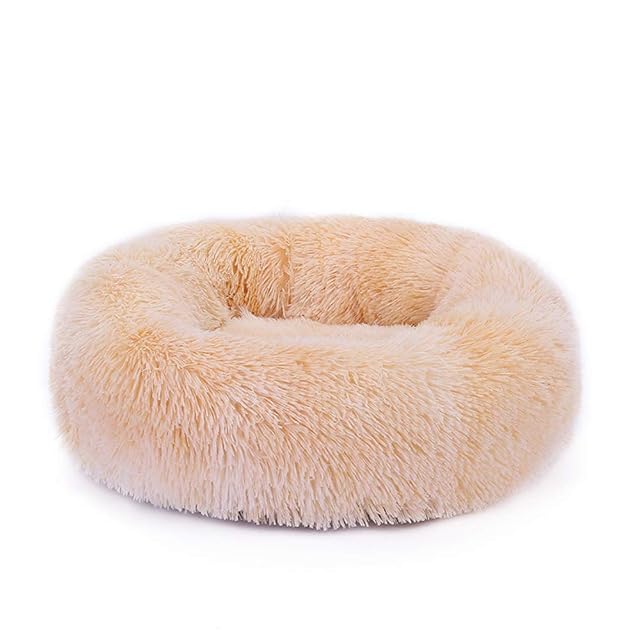 Fansu Cama Gato Suave Cama Perro Redonda, Mascotas Calentito Cojín Lavable Invierno de Felpa