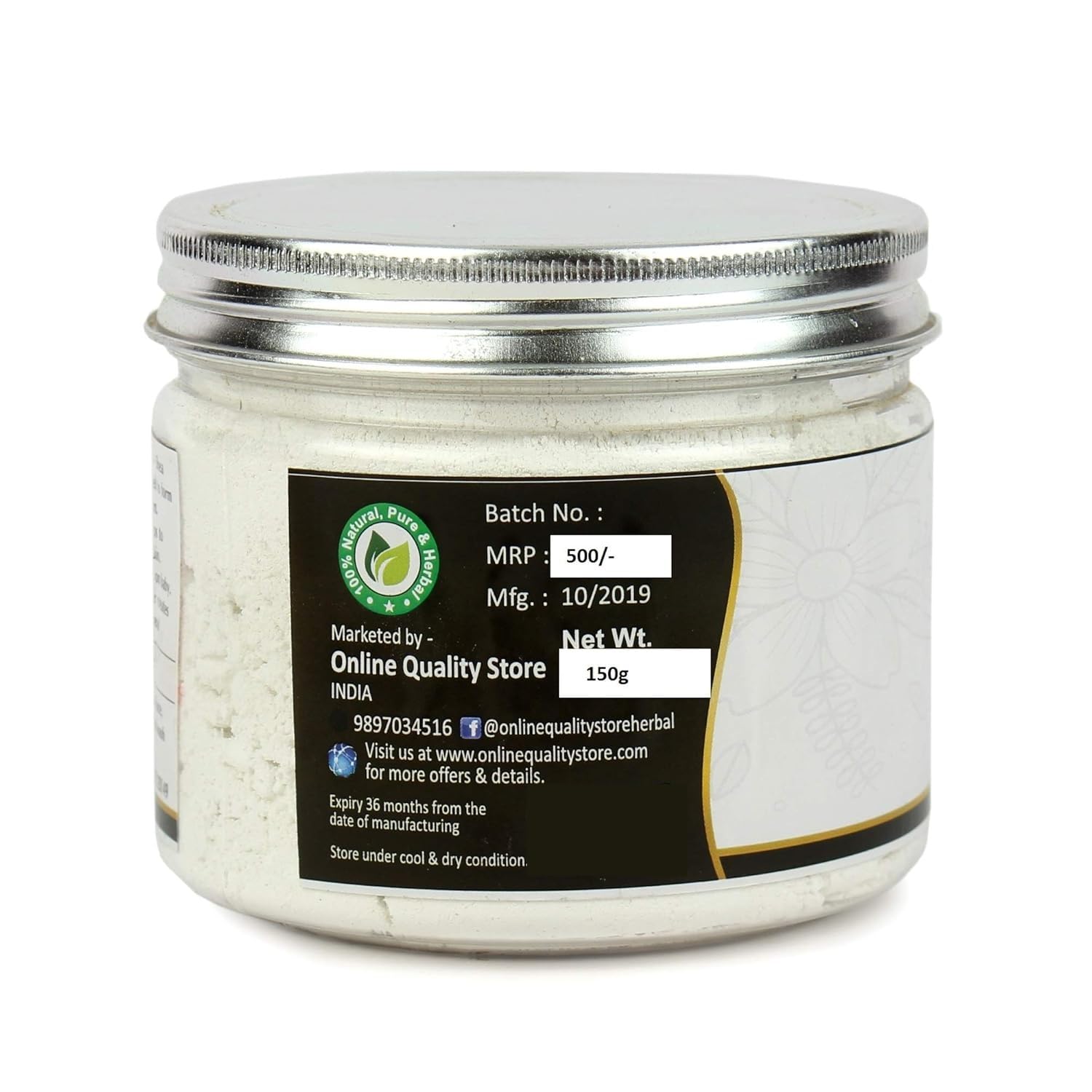 Online Quality Store Zinc Oxide Powder (Face Pack, Skin Care), 150g 2 61ghfpDRnOL. SL1500