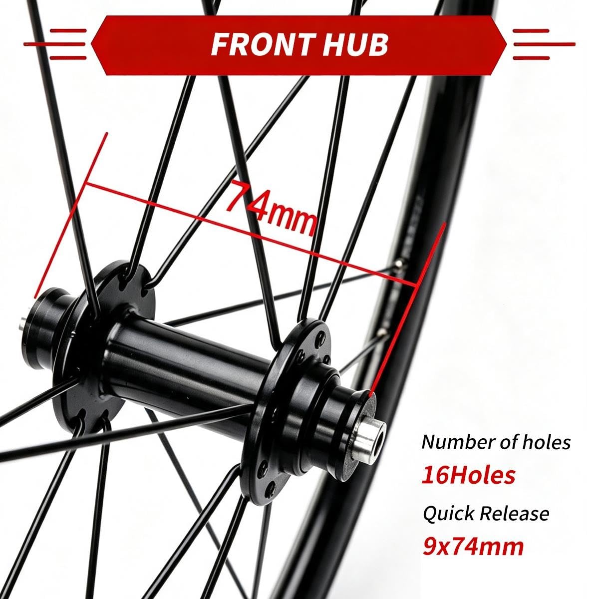 20Pulgadas Juego Ruedas Bicicleta Plegable 406 Freno De V Rueda QR 74/130mm