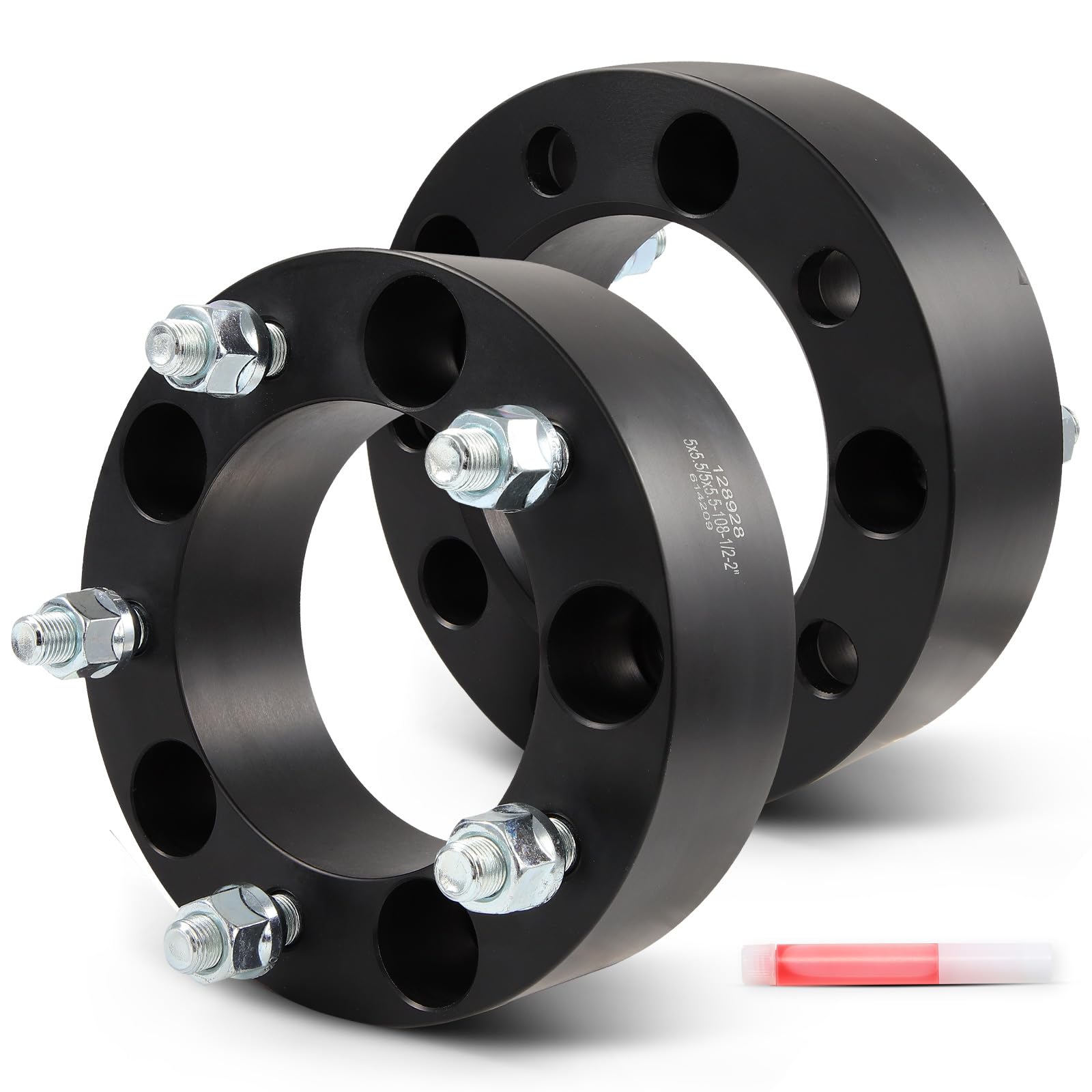 SCITOO 2Pcs 5x5.5 Wheel Spacers 2 inch for Chevy/for GMC Black