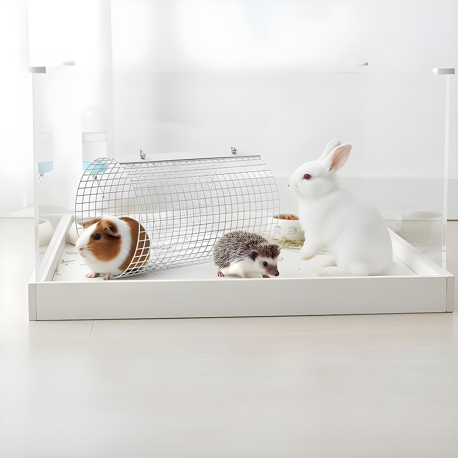 Tunnel pour Petits Animaux Accessoires pour Cage en Métal Perméable À L'Air