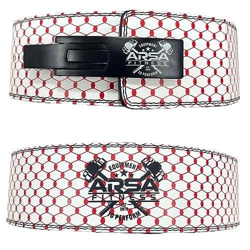 Arsa Fitness Weightlifting Adjustable Buckle Belt for Men & Women Real Cow Hide Leather for Powerlifting Back Support Workout Deadlifts Squats 10MM Thickness 4