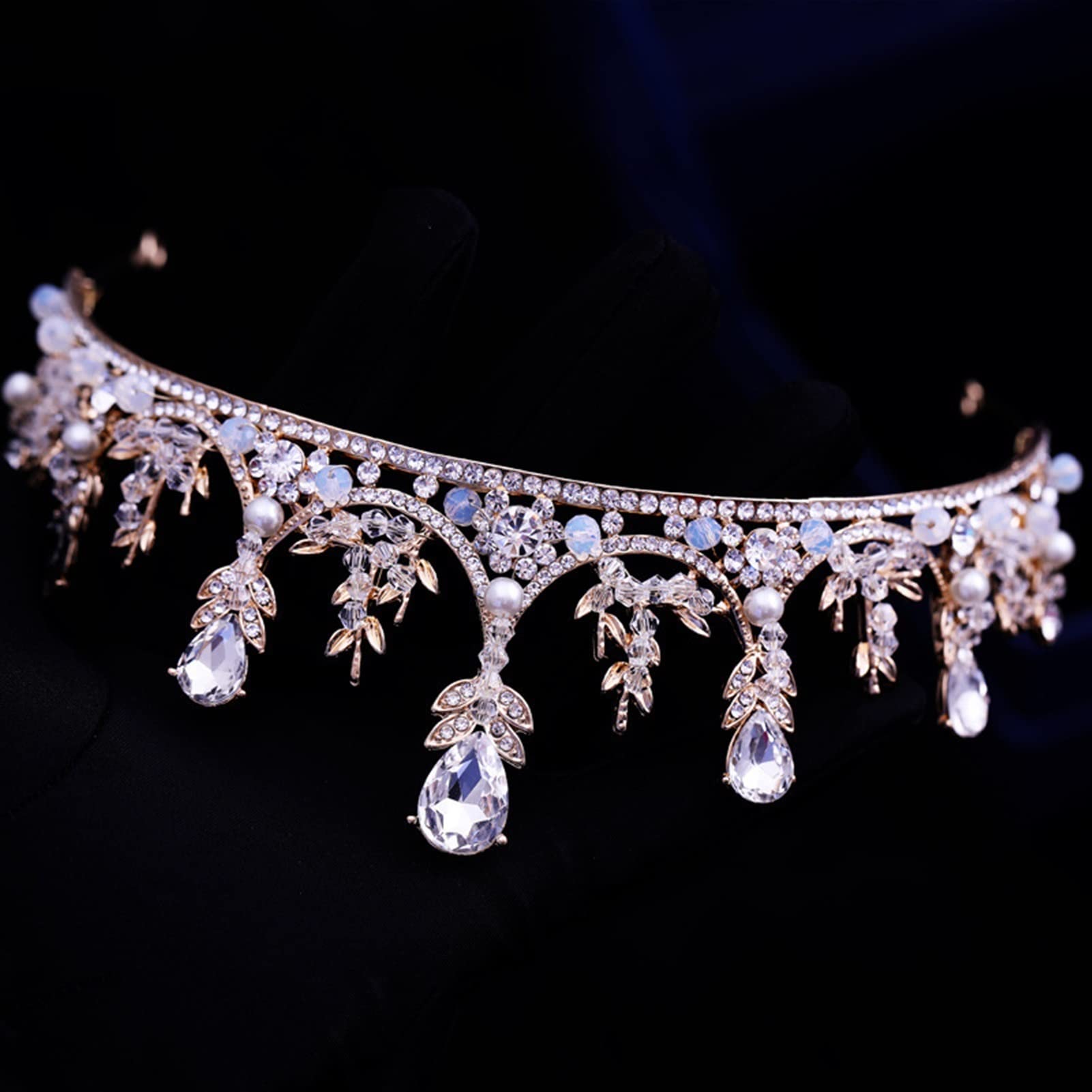 Tocados de Boda Novia Crown Princess Accesorios for el Cabello de la Boda Crown Accesorios for el Cabello Decoración de la Boda Tocado Novia