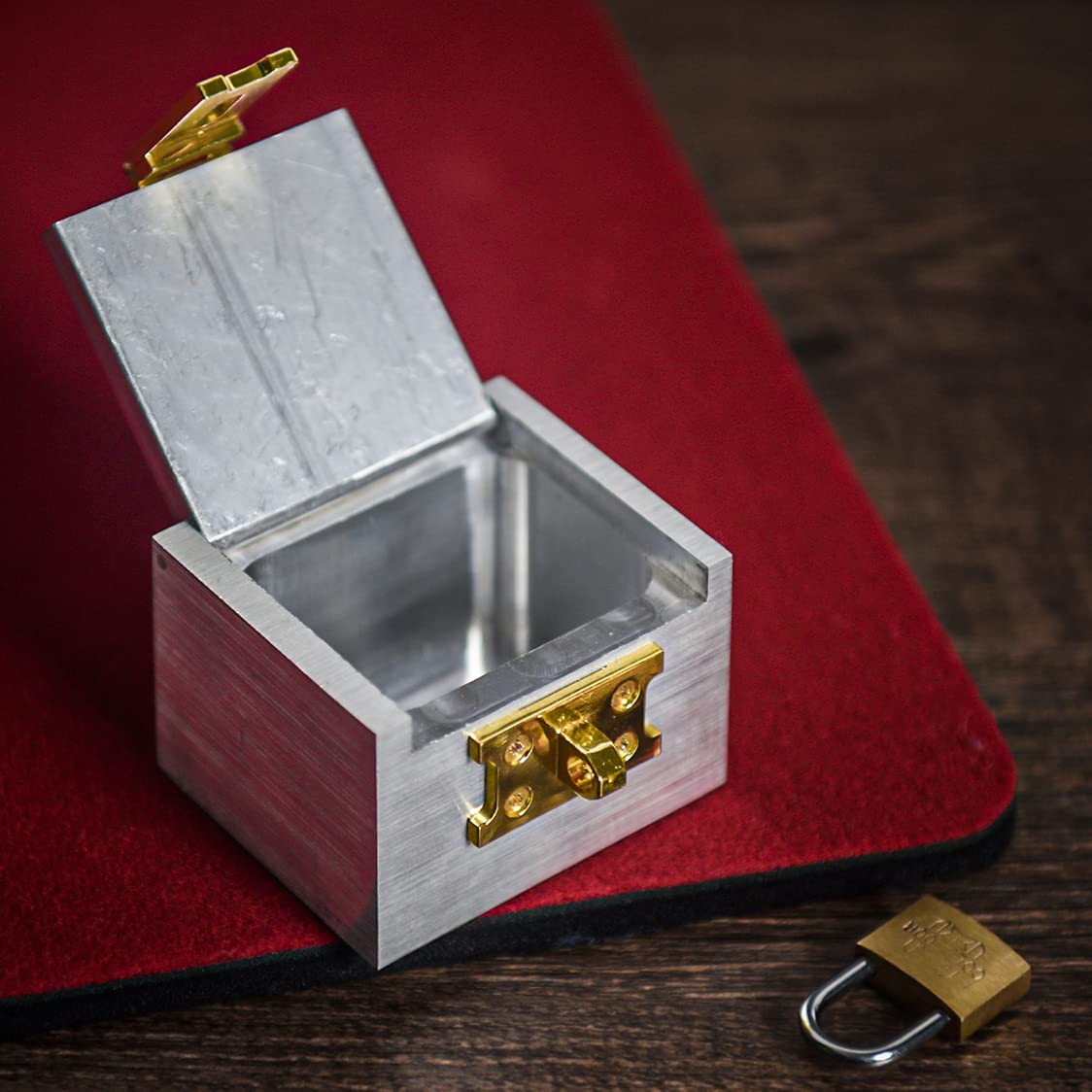 ZQION Strong Box 2.0 （Magnetically enhanced version） Magic Tricks for Professional Magician Metal Box Magic Appearing/Vanising Mentalism Props